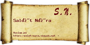 Salát Nóra névjegykártya