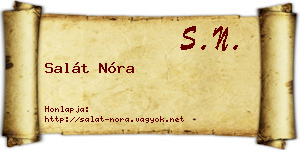 Salát Nóra névjegykártya