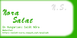 nora salat business card